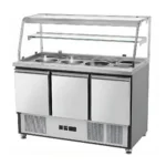Three Doors Salad Counter with Right-angle Glass Cover S903VG